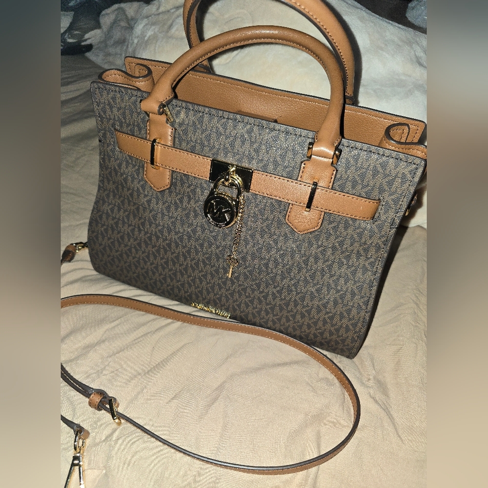 Michael Kors Hamilton Medium Logo Satchel
